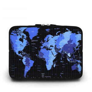 Pochette Ordinateur 12 Pouces </br> Carte Bleu